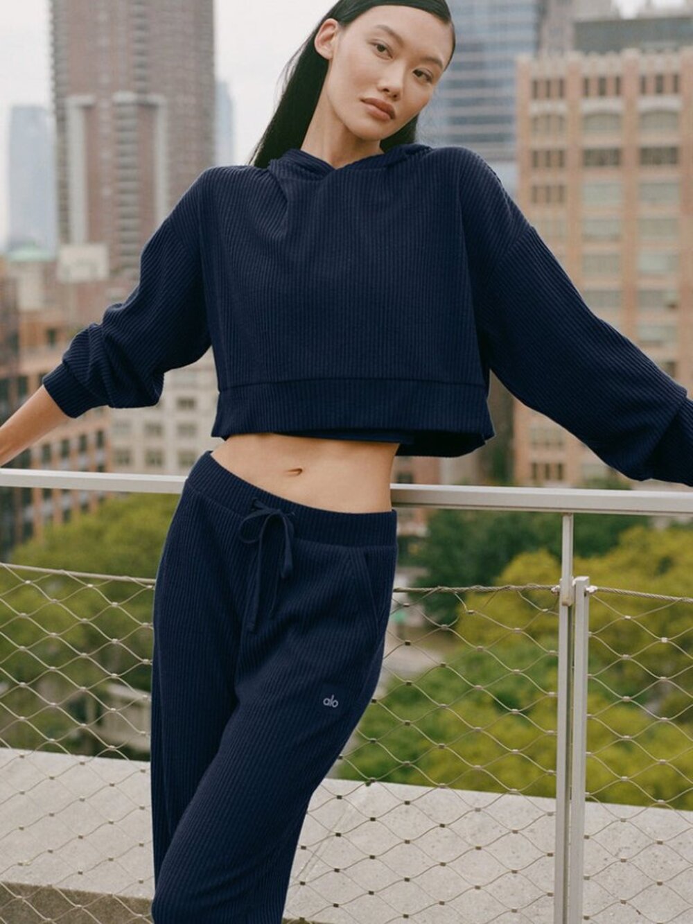 Alo Yoga Muse Hoodie & Joggers SET - Navy - Size XS/S
